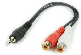 GEMBIRD audio cable stereo minijack -> 2x RCA (CINCH) F 0,2M (CCA-406)