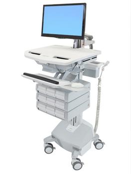 ERGOTRON STYLEVIEW CART WITH LCD ARM, LIFE POWERED 9 DRAWERS SAU-EU CRTS (SV44-1292-2)