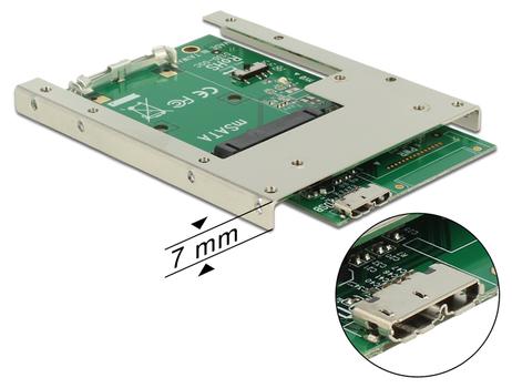 DELOCK Converter USB3.0 - mSATA 2.5 Frame(7mm) (62468)