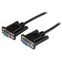 STARTECH 1m Black DB9 RS232 Serial Null Modem Cable F/F	