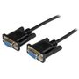 STARTECH 2m Black DB9 RS232 Serial Null Modem Cable F/F