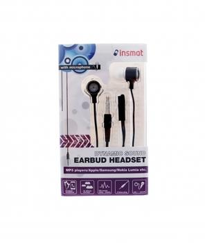 INSMAT Headset - inuti örat - kabelansluten - svart (560-8693)