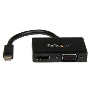 STARTECH Travel A/V adapter: 2-in-1 Mini DisplayPort to HDMI or VGA converter video transformer (MDP2HDVGA)