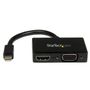 STARTECH Travel A/V Adapter: 2-in-1 Mini DisplayPort to HDMI or VGA Converter
