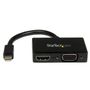 STARTECH Travel A/V Adapter: 2-in-1 Mini DisplayPort to HDMI or VGA Converter (MDP2HDVGA)