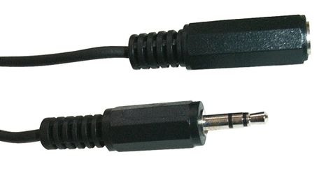 SCHWAIGER Kopfhörerverlängerung 3,5mm Klinke 5,0m Schwarz (KHA4036533)