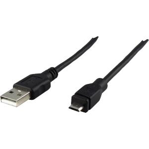 SCHWAIGER USB 2.0 Kabel A -> micro B Ste/Ste 1m Schwarz (CK1511533)