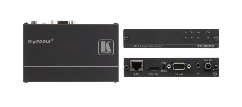 KRAMER TP-580R | 3840x2160 60Hz 4:2:0 HDBaseT 1.0 Mottagare (Rx) | Range 70m (50-80022090)