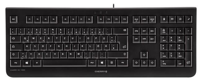 CHERRY KC1000 CORDED KEYBOARD CH BLACK SWITZERLAND - BLACK PERP (JK-0800CH-2)