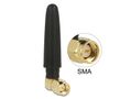 DELOCK ISM 433 MHz Antenna SMA 1 dBi Omnidirectional Flexible Rubber Black