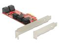 DELOCK PCI Express 10xSATA Low Profile Form Faktor