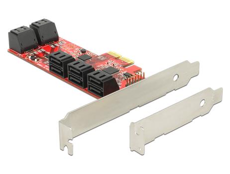 DELOCK PCI Express 10xSATA Low Profile Form Faktor (89384)