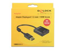 DELOCK Adapter Displayport 1.2 male > HDMI female 4K Active black