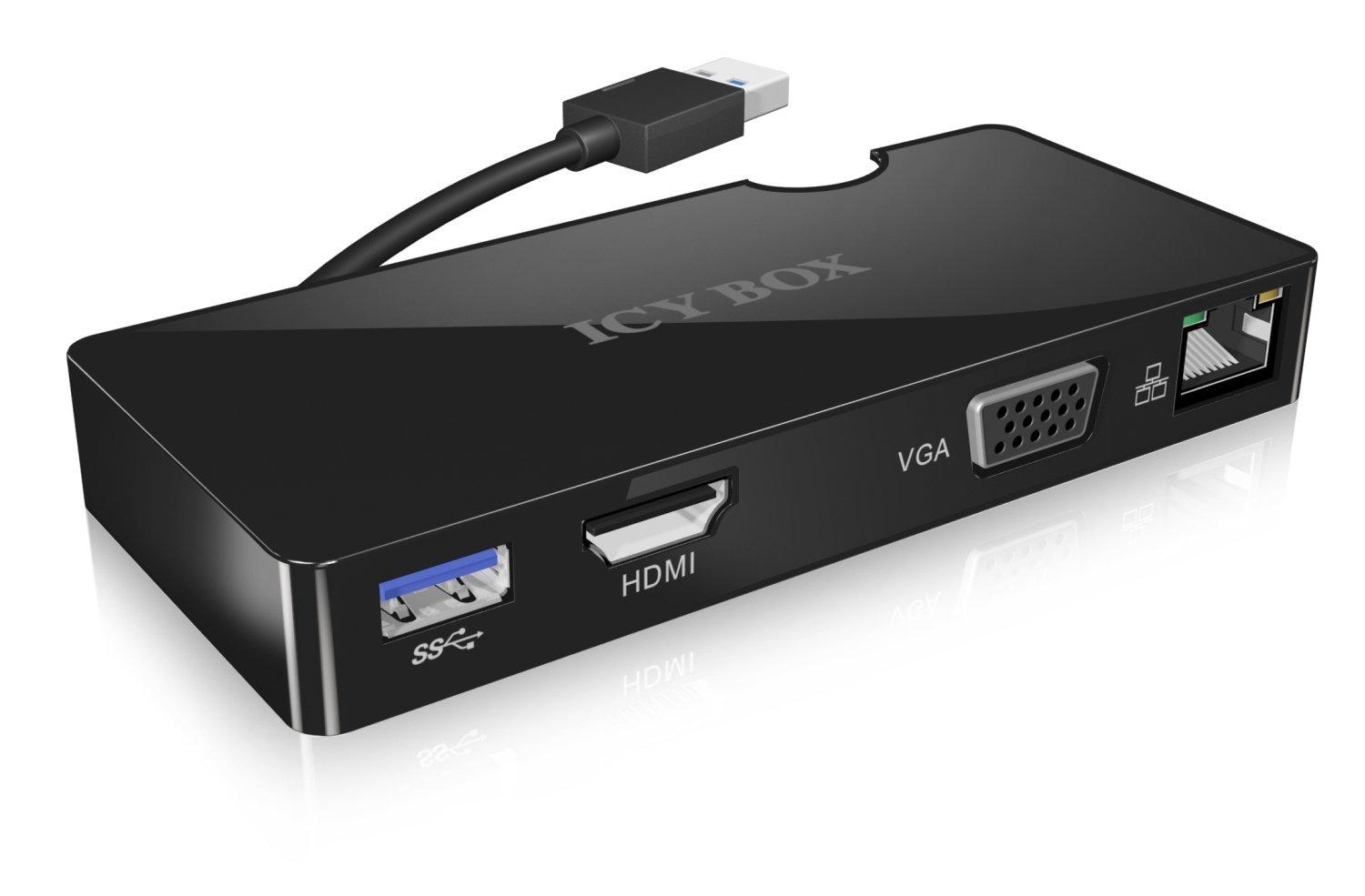 Usb 3.0 hdmi vga. ICYBOX USB 3.0 Adapter. Док-станция для ноутбука HDMI/VGA + lan. Кабели, разъемы, переходники для компьютеров и электроники. Адаптер 0401-08-000517