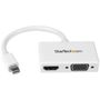STARTECH Travel A/V Adapter: 2-in-1 Mini DisplayPort to HDMI or VGA Converter -White	