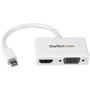 STARTECH Travel A/V Adapter: 2-in-1 Mini DisplayPort to HDMI or VGA Converter -White (MDP2HDVGAW)