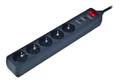 GEMBIRD POWER STRIP SPG5-C-10 5 SOCKETS 3 M BLACK
