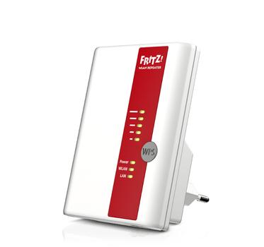 AVM FRITZ!WLAN Repeater 450E International,  450 Mbit/s, Trådløs, WEP, WPA, WPA2, WPS,  Rød, Hvid, 5 W, 120 g (20002678)