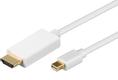ALINE DisplayPort Mini til HDMI kabel, hvid, 2 m
