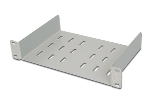 DIGITUS Hylle for 10" veggskap, grå, 15 cm. dyp Skruer er inkludert (DN-10 TRAY-1 $DEL)