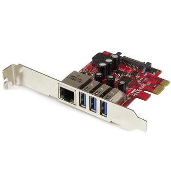 STARTECH 3 PORT PCIE USB 3.0 CARD + GBE (PEXUSB3S3GE)