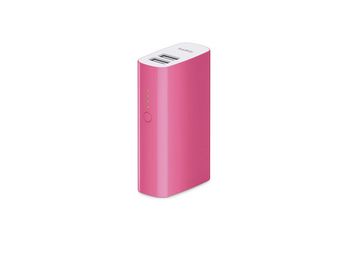 BELKIN POWER PACK 4000 MAH/ PINK 2USB PORT 2400MA/ MICROUSBCABLE   IN ACCS (F8M979BTPNK)
