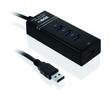 IBOX HUB USB 3.0 BLACK 4-PORTS