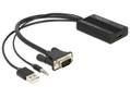 DELOCK VGA to HDMI Adapter with Audio