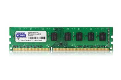 GOODRAM 4GB DDR3 PC3-10600 1333MHz DIMM 240pin NON ECC - (GR1333D364L9S/4G)