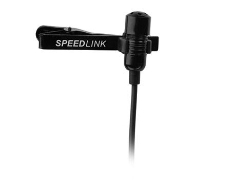 SPEEDLINK SPES Clip-On Mikrofon kompakt clip-on mikrofon, støydempende for maksimal lydkvalitet (SL-8691-SBK-01)