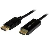 StarTech 3 ft (1 m) DisplayPort to HDMI Adapter Cable - 4K DisplayPort to HDMI Converter Cable - Computer Monitor Cable (DP2HDMM1MB) - adapterkabel - DisplayPort / HDMI - 1 m (DP2HDMM1MB)