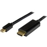 StarTech 6ft Mini DisplayPort to HDMI Cable - 4K 30hz Monitor Adapter Cable - mDP PC or Macbook to HDMI Display (MDP2HDMM2MB) - adapterkabel - DisplayPort / HDMI - 2 m (MDP2HDMM2MB)