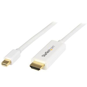 STARTECH Mini DisplayPort to HDMI Converter Cable -1m - 4K - White	 (MDP2HDMM1MW)