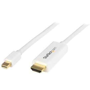 STARTECH Mini DisplayPort to HDMI Converter Cable -2m - 4K - White (MDP2HDMM2MW)