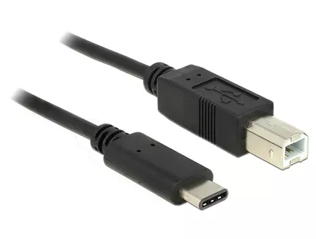 DELOCK USB 2.0 B til type C 1m sort (83601)