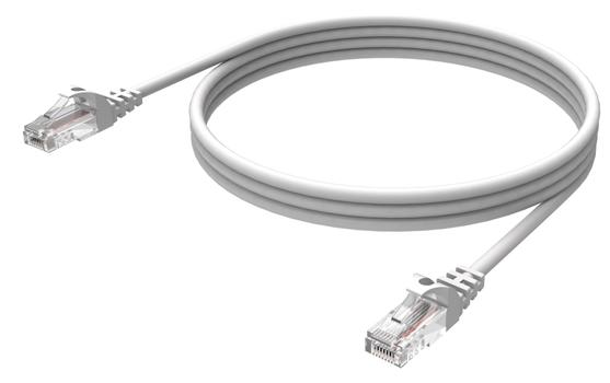VISION Professional installation-grade Ethernet Network cable - LIFETIME WARRANTY - RJ-45 (M) to RJ-45 (M) - UTP - CAT 6 - 250 MHz - 24 AWG - booted - 50 cm - white (TC 0.5MCAT6)