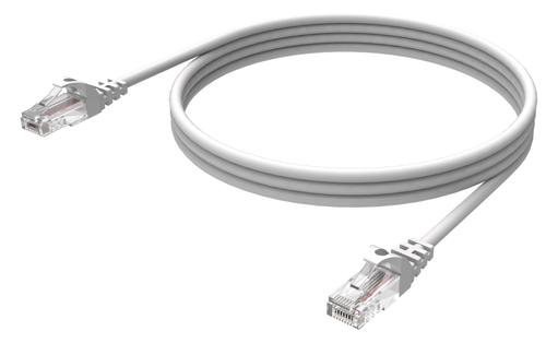 VISION Professional installation-grade Ethernet Network cable - LIFETIME WARRANTY - RJ-45 (M) to RJ-45 (M) - UTP - CAT 6 - 250 MHz - 24 AWG - booted - 2 m - white (TC 2MCAT6)