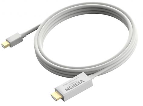 VISION 2m White mDP to HDMI cable (TC 2MMDPHDMI)