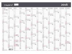 Mayland kontorkalender A3 0633 1x12 mdr. 42x30cm