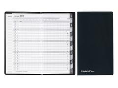 Mayland Basic månedskalender 0901 sort vinyl 9x17cm
