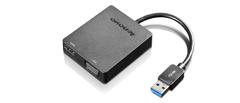 LENOVO o Universal USB 3.0 to VGA/HDMI Adapter - External video adapter - USB 3.0 - HDMI, VGA