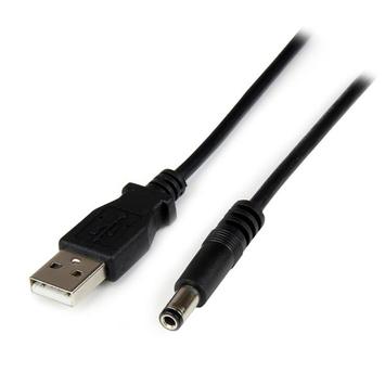StarTech 1m USB to Type N Barrel 5V DC Power Cable - USB A to 5.5mm DC - 1 Meter USB to 5.5mm DC Plug (USB2TYPEN1M) - strømkabel - 1 m (USB2TYPEN1M)
