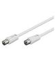 GOOBAY RF-Plug - RF-Buchse, Cable white, 2,5 Meter