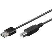 Goobay USB-kabel 0 - 5 m USB 2.0 USB A USB B Svart