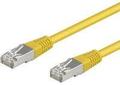 GOOBAY Patch kabel, F/UTP CAT5E, 0,5 m gul