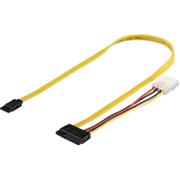 GOOBAY Kabel SATA + Power 0,5m