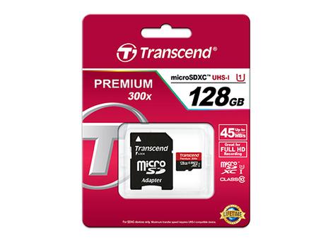 TRANSCEND 128GB MICROSDXC CLASS10 U1 W/ADAPTER MEM (TS128GUSDU1)