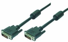 LOGILINK DVI Cable, 2x male, 2x Ferrite 