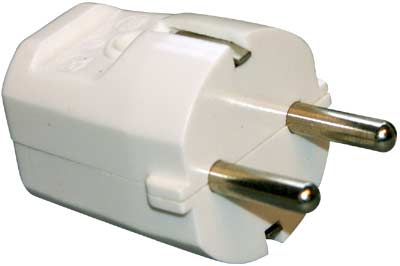 OEM Støpsel, Schuko, han, 10/16A, hvit (300-200)