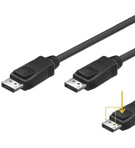 ALINE DisplayPort kabel, 20 pol DisplayPort han/han m. lås, 3 m (5652030)